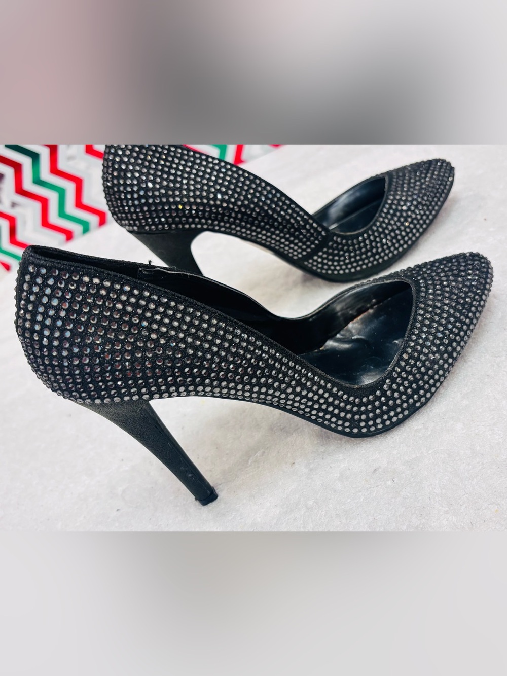 Sparkly Crystal Heels By Kiss & Tell - Size 7 1/2 - Heel 4 1/2 Inches - Box 20